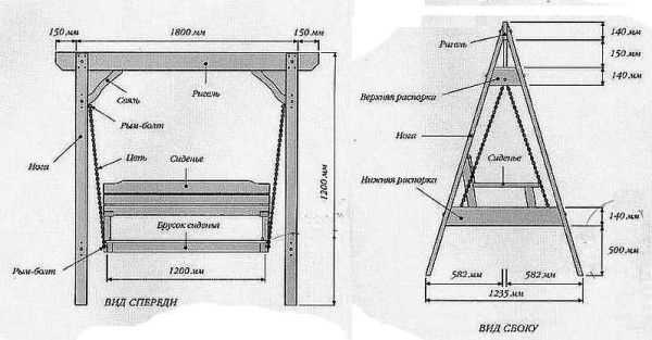 Конструирование и изготовление деревянного сиденья для садовых качелей