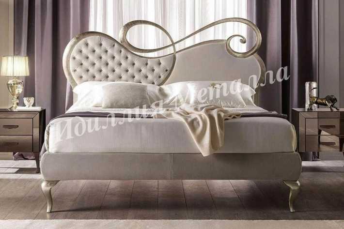 Изысканные модели белых кованых кроватей