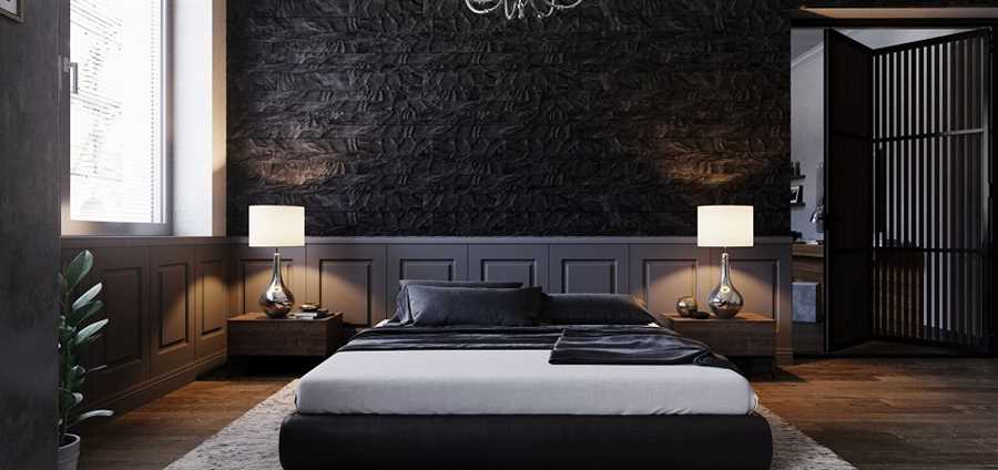 Изысканные шторы для черной спальни