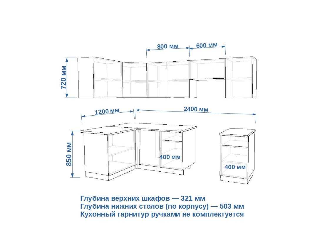 Преимущества глубоких кухонных гарнитуров