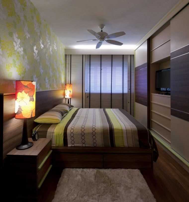 Оптимальный цветовой дизайн для узкой спальни