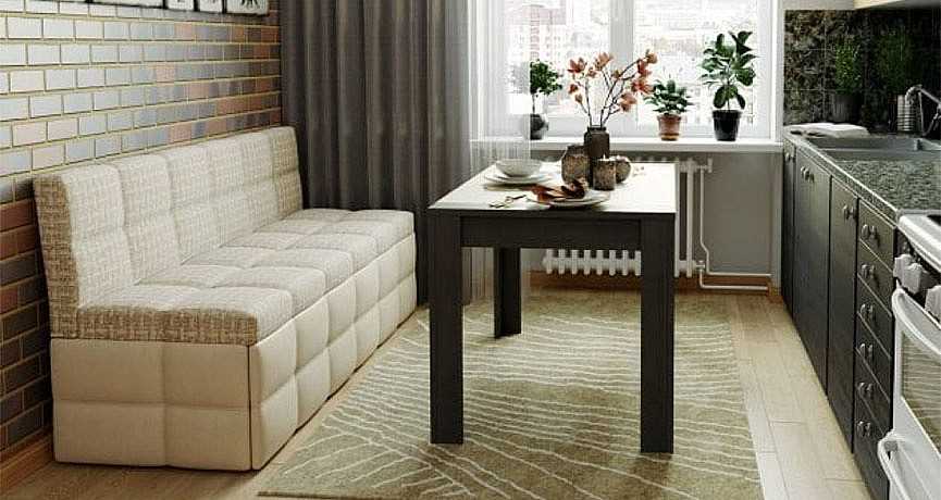 Стильный и удобный диван-скамья для кухни