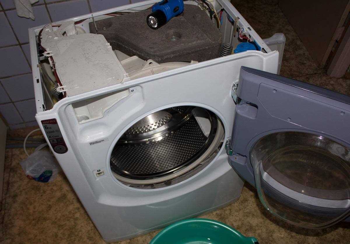 Порядок действий при разборке стиральной машины