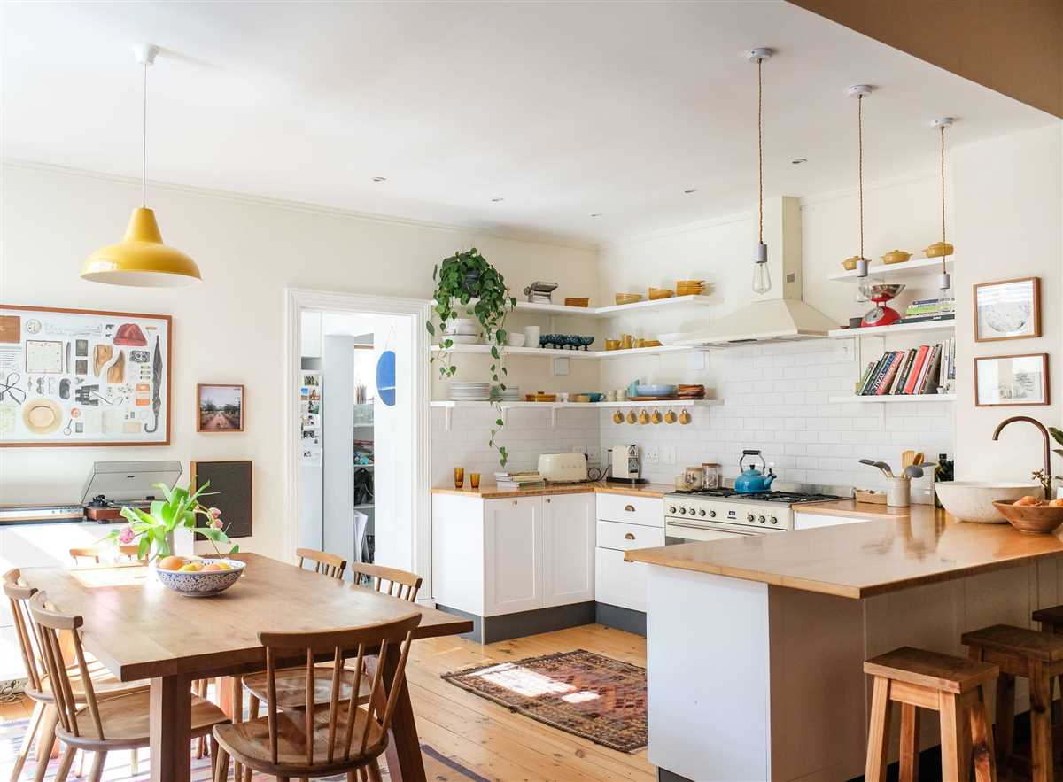 Комбинированный интерьер кухни-гостиной в скандинавском стиле