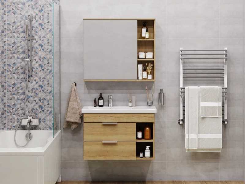 Разновидности встроенных шкафов для ванной