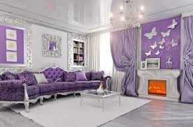 Фиолетовые обои в современном дизайне интерьера