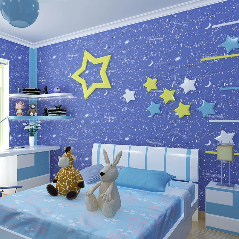 Выбор обоев для детской комнаты со звездами