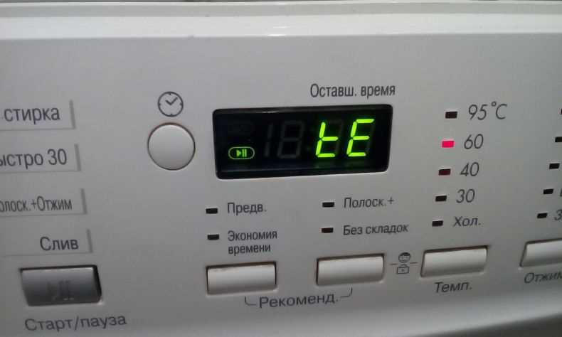 Ошибка F01 на стиральной машине Indesit