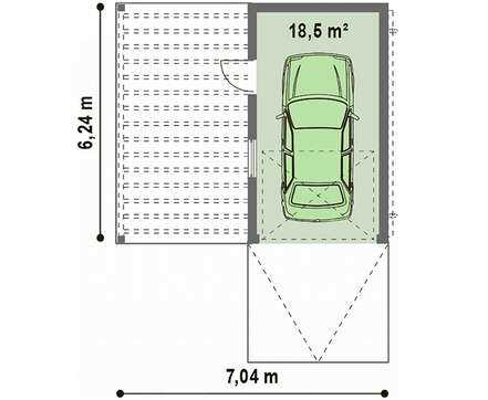 Оптимальные параметры гаража на одну машину