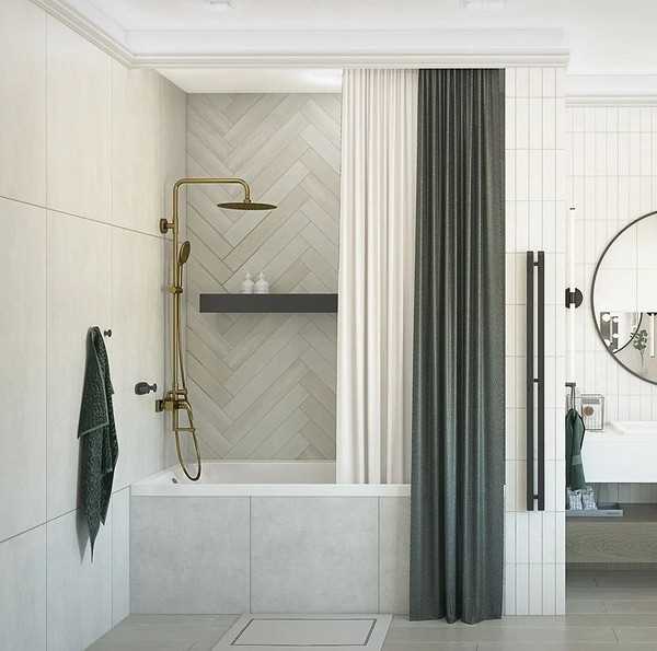 Советы по выбору потолочных угловых штор для ванны: