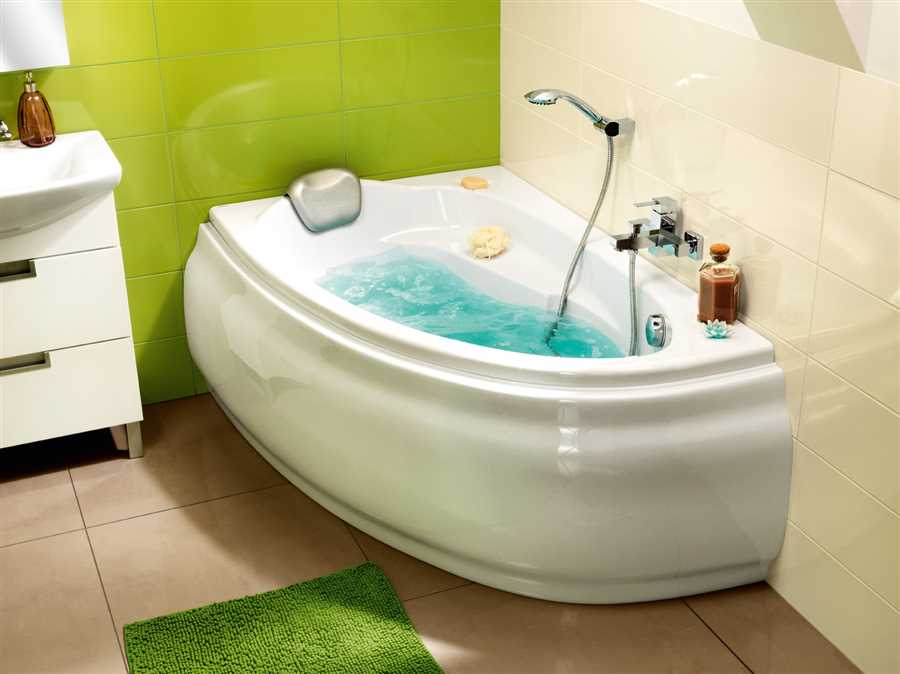 2. Изысканная угловая ванна с гидромассажем