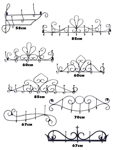 Стили и дизайн кованых вешалок