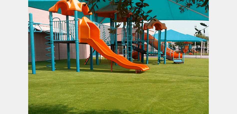 Оформление газона для детской площадки