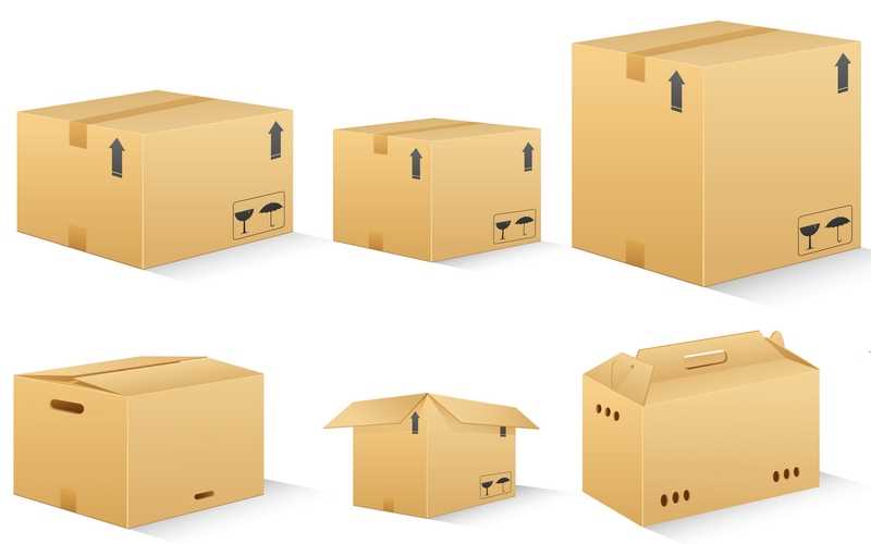 Виды коробок для перевозки товаров