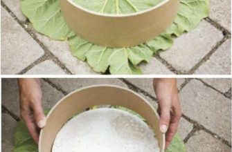 Делаем плитку из лопуха