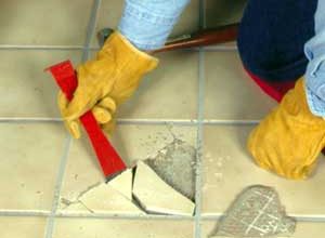 Старая керамическая плитка: удаление