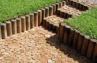 Мощение деревянными спилами, технологии мощения