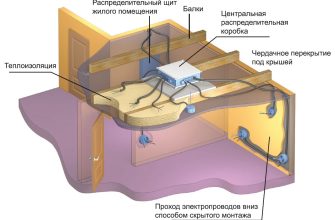 Скрытая прокладка кабеля в пол и в потолк