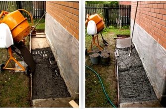 Отмостка дома с использованием бутылок