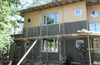 Оштукатуривание каркасного дома фото