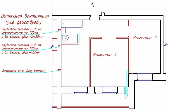 План квартиры с указанием вентиляционных отверстий фото