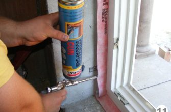 Заполнение швов между рамой и проемом