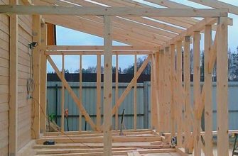 Каркасный односкатный гараж