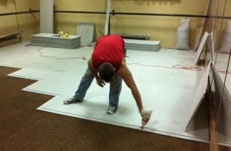 Ровный пол с помощью плит