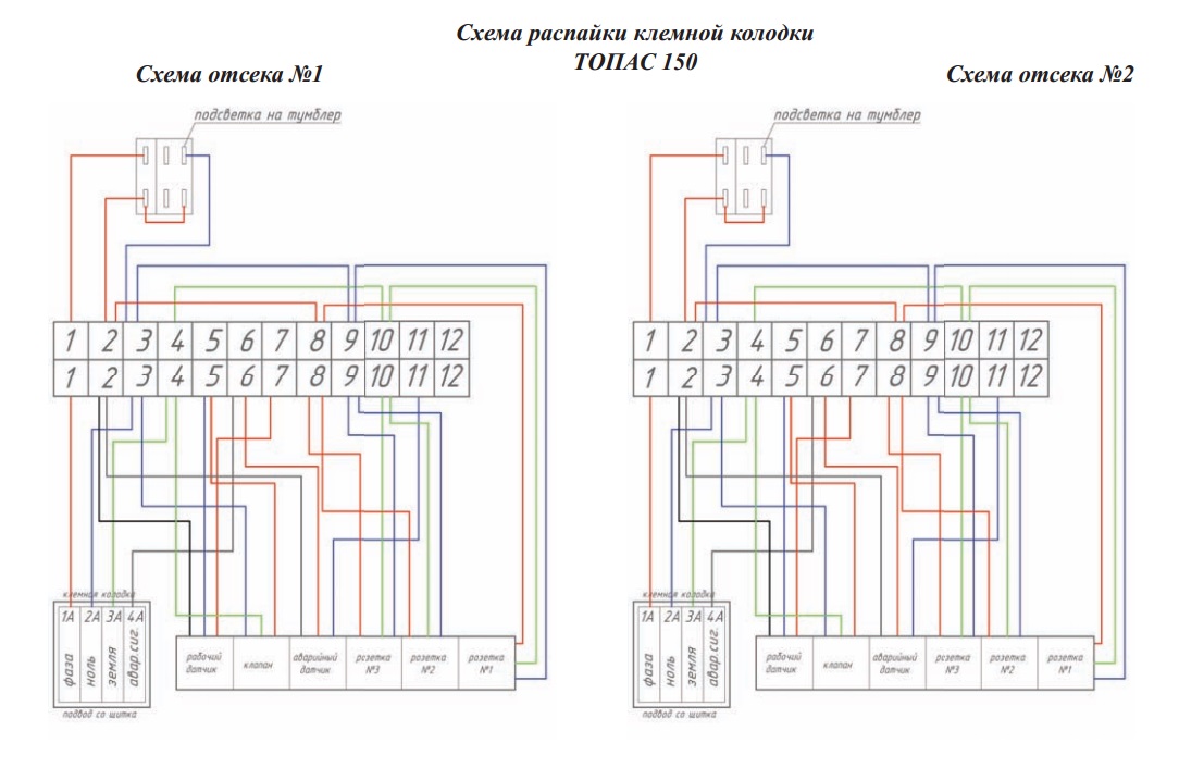 Схема подключения септика топас с двумя компрессорами