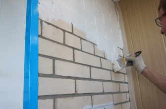 Покраска балконной стены