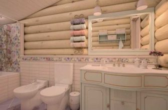 Деревянный дом: правила оформления ванной комнаты