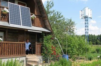 Солнечные панели на балконе загородного дома