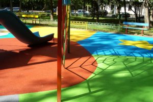 Площадка, покрытая резиновой краской