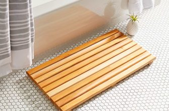 деревянный коврик для ванной