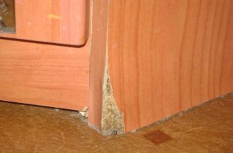 Отколотый угол плиты ДСП