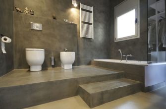 Микроцемент - отделка ванной