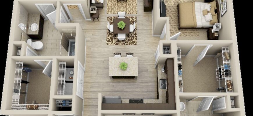 The layout of the house