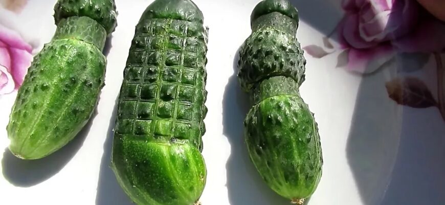 Формованные огурцы, придание формы