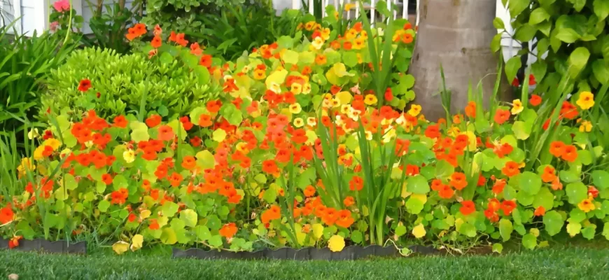 Настурция в саду