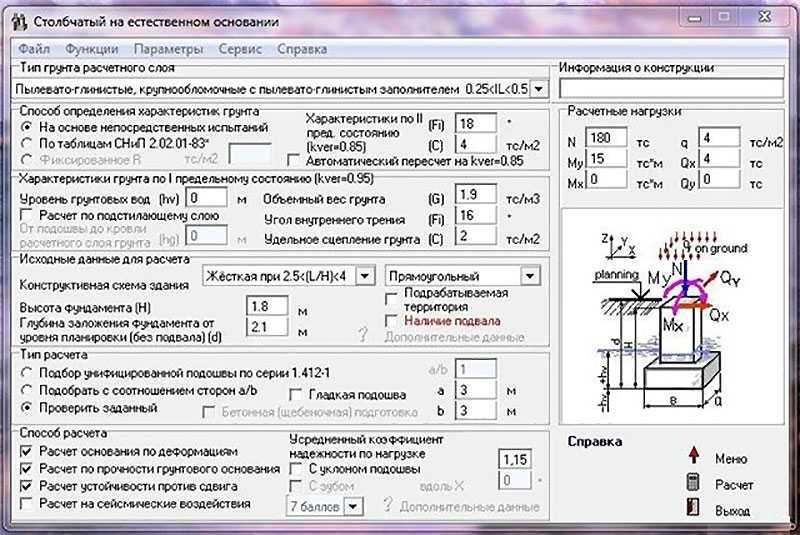 Грамотный расчет столбчатого фундамента: цель и процесс