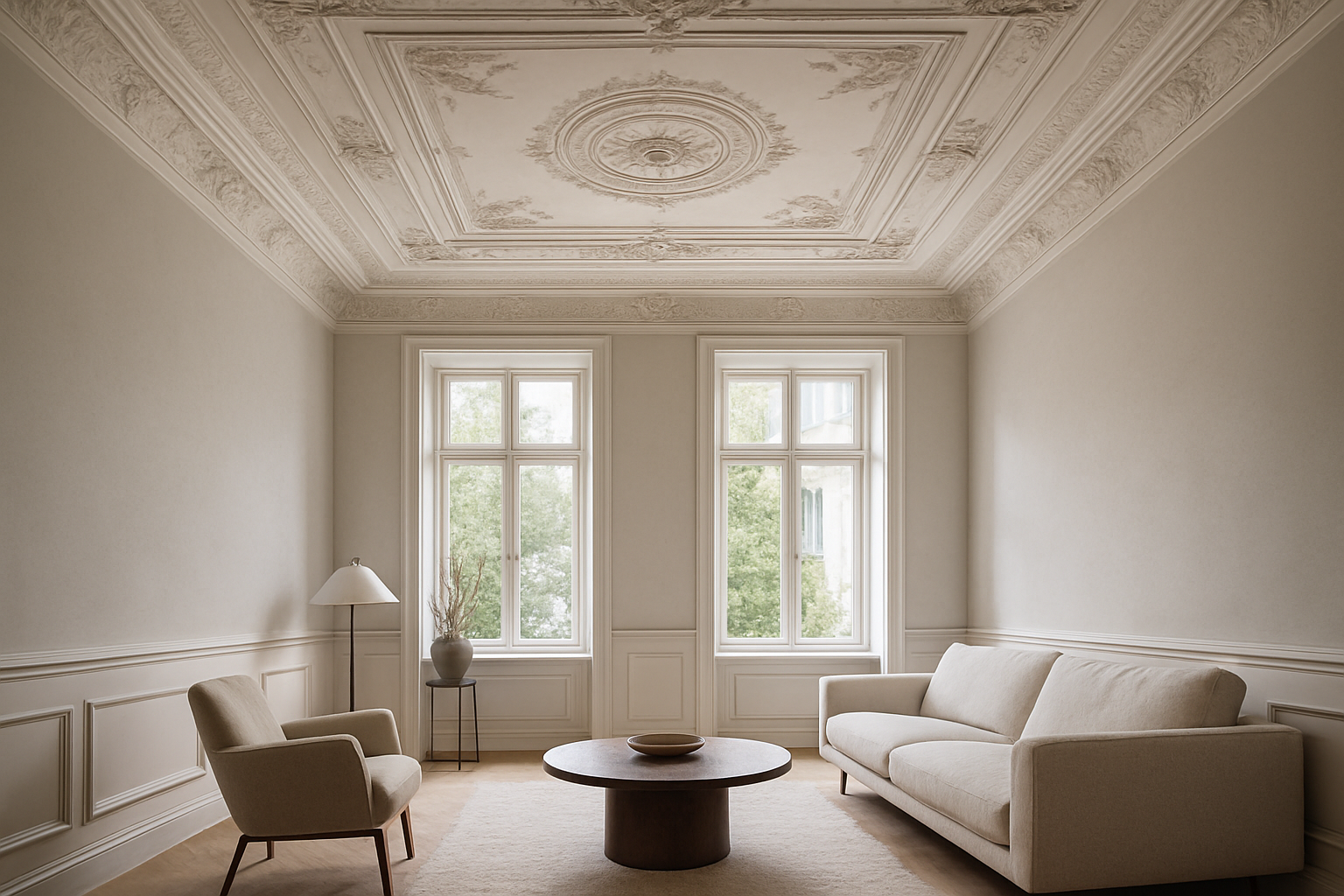 Почему потолочная лепнина — это не только воспоминание о прошлом, а способ сделать интерьер стильным и современным