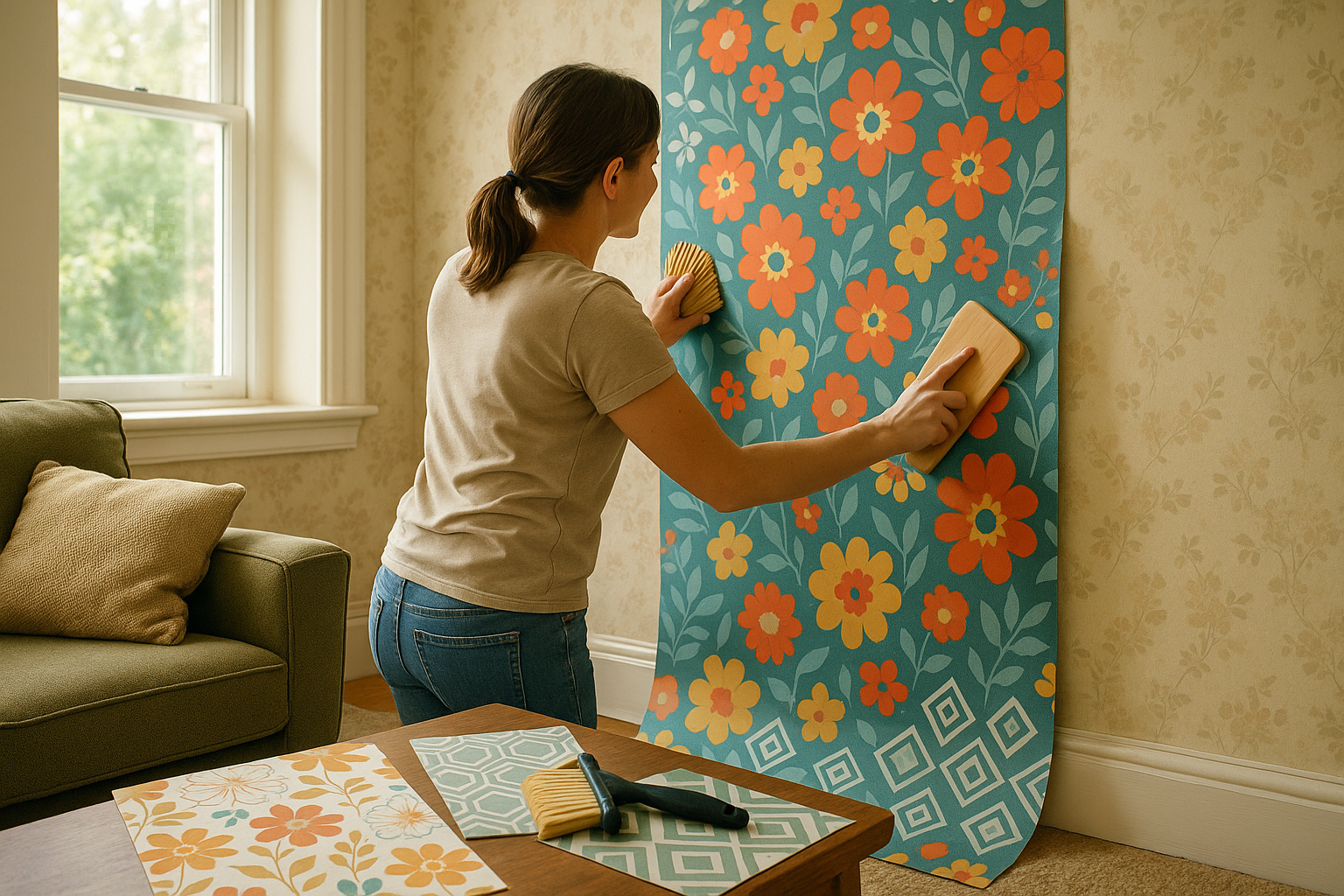 Как обновить старые обои без снятия: простые способы переклейки и выбор рисунка для нового взгляда на стену
