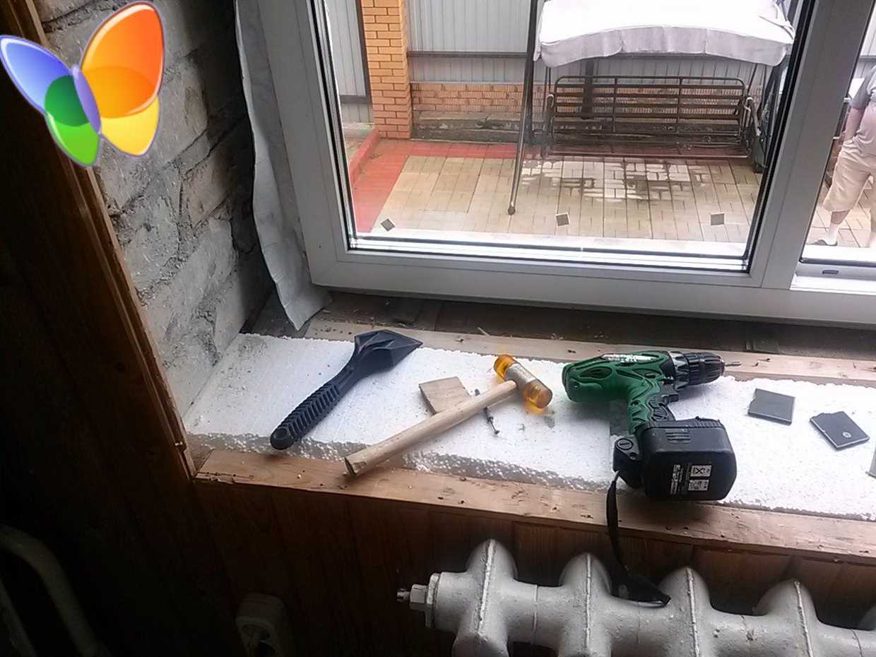 Как сделать замену подоконника окна?
