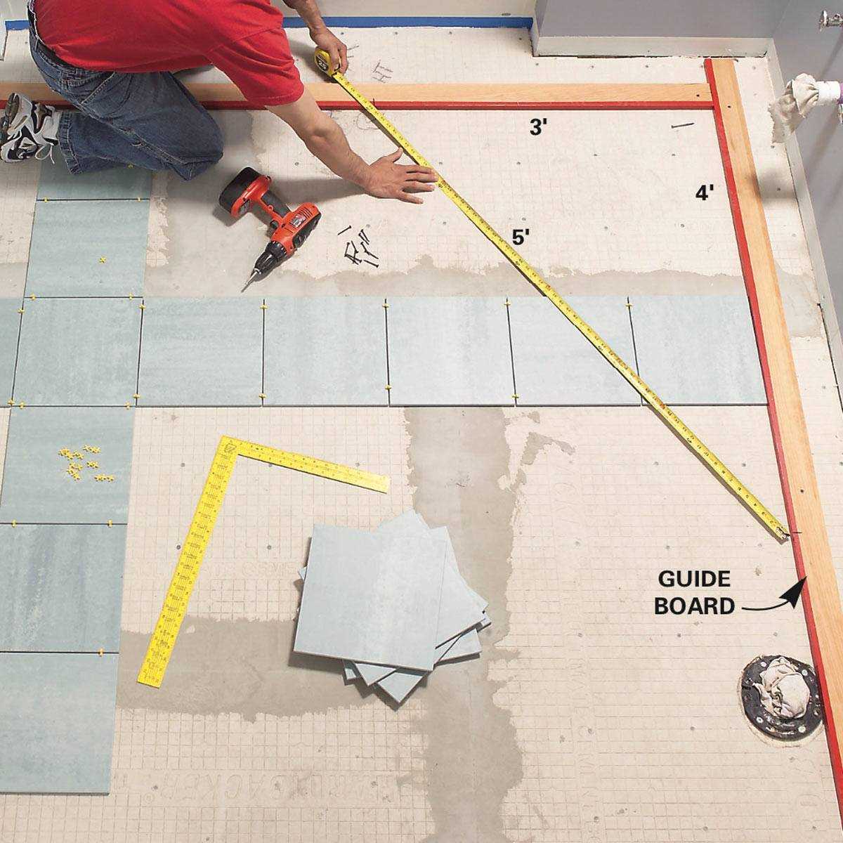 Технология укладки плитки на бетонный пол: пошаговая инструкция