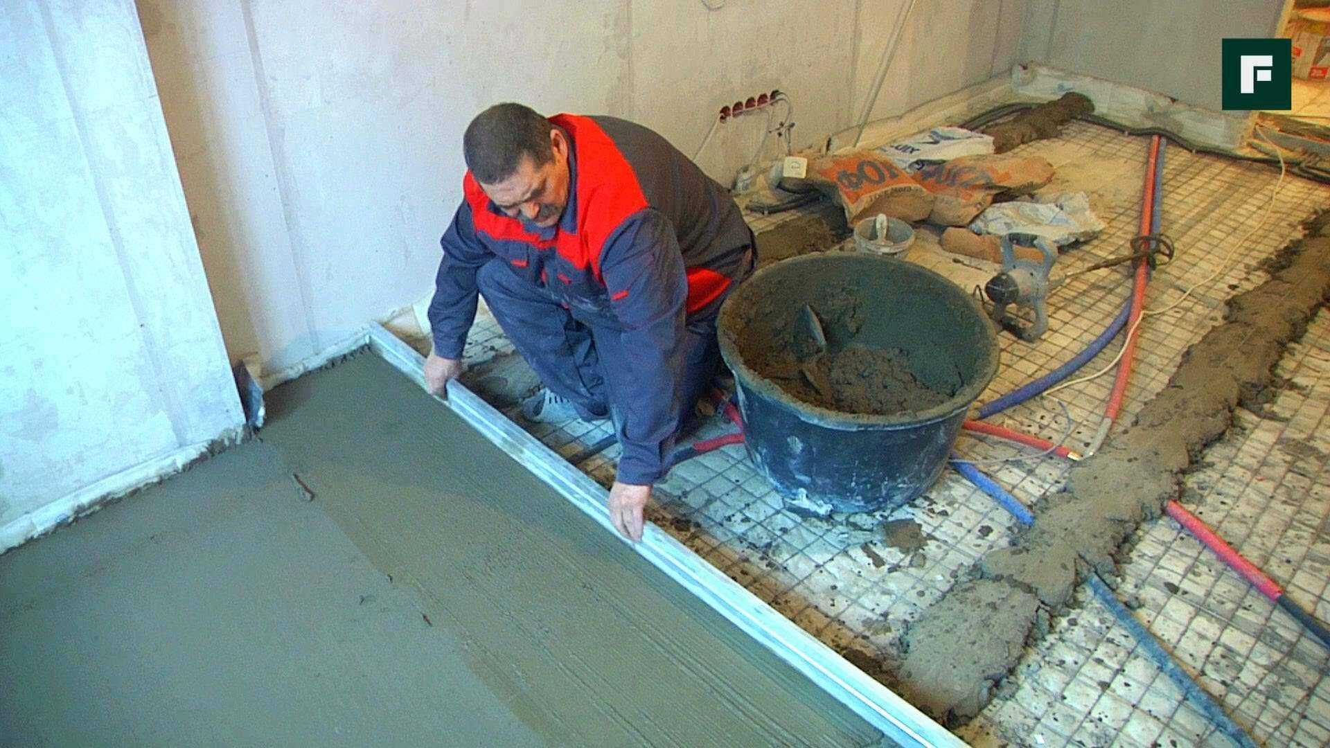 Ремонт бетонного пола: чем и как залить дыры?